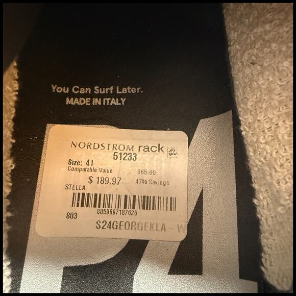 P448 George Stella Low Top Women's EU 41 US 10-10.5 Sneakers Black White Shoes - Picture 13 of 13